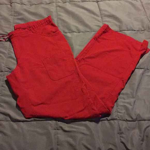 Red Scrub pants - Picture 1 of 2